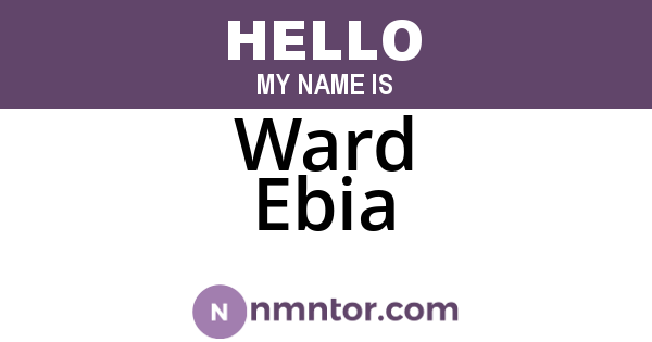 Ward Ebia