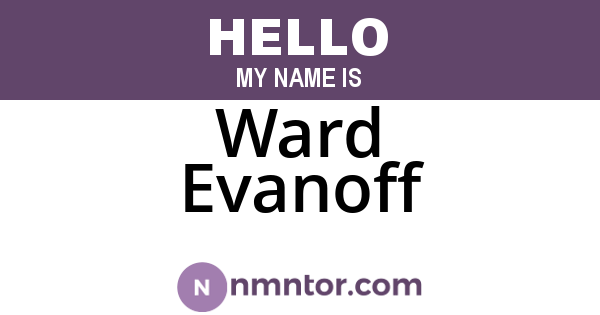 Ward Evanoff