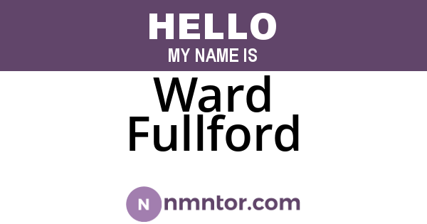 Ward Fullford