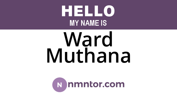 Ward Muthana