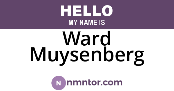Ward Muysenberg