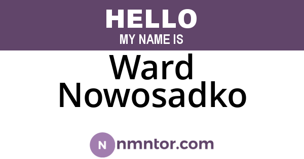 Ward Nowosadko