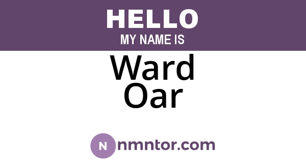 Ward Oar