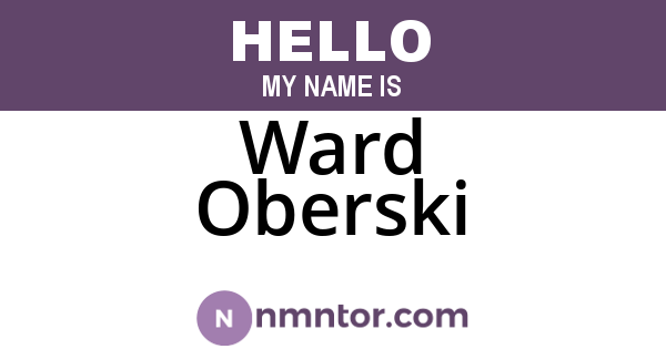 Ward Oberski
