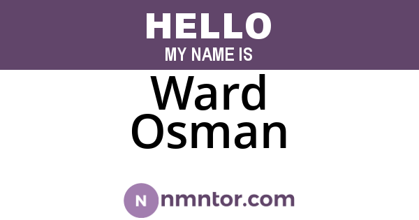 Ward Osman