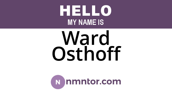 Ward Osthoff