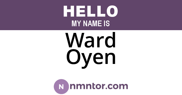 Ward Oyen