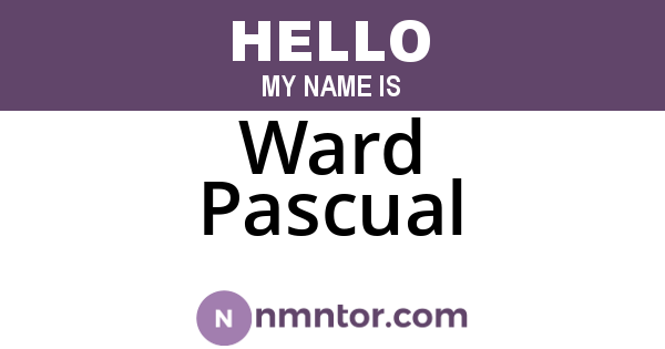 Ward Pascual
