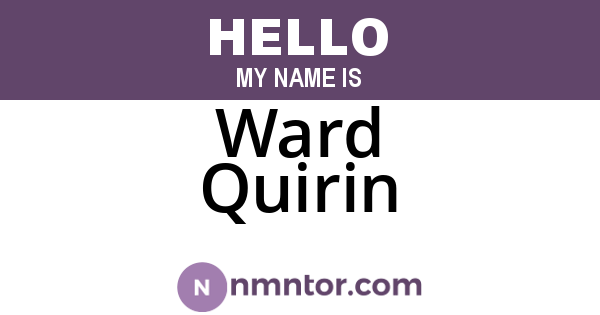 Ward Quirin