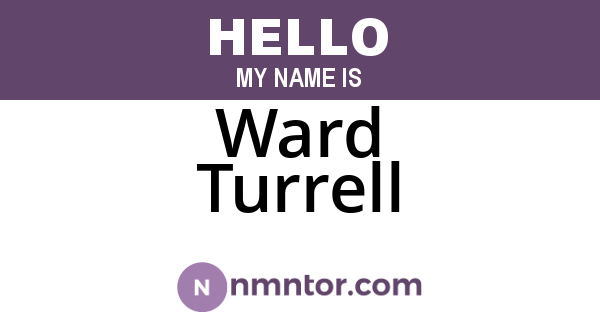 Ward Turrell