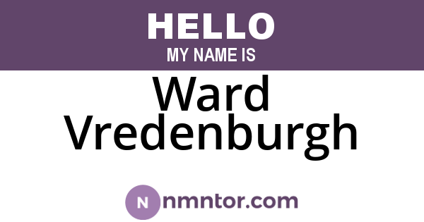 Ward Vredenburgh