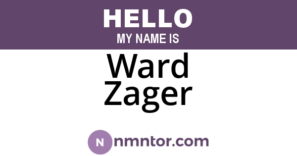 Ward Zager