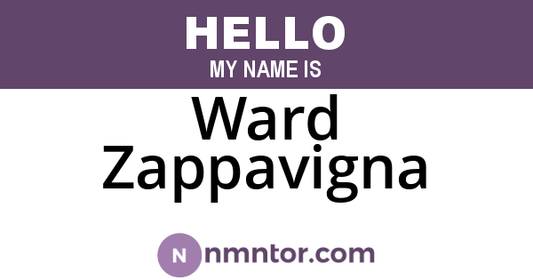 Ward Zappavigna