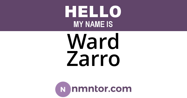 Ward Zarro