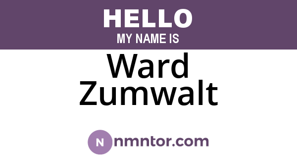 Ward Zumwalt