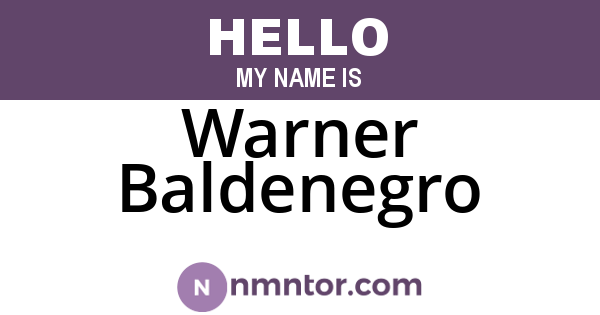 Warner Baldenegro
