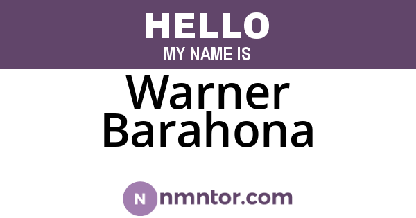 Warner Barahona
