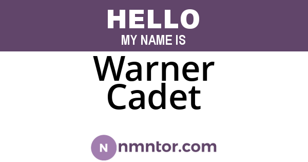 Warner Cadet