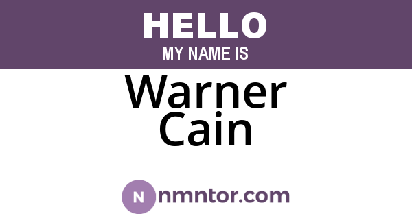 Warner Cain
