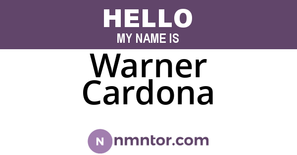 Warner Cardona