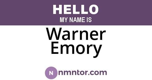 Warner Emory