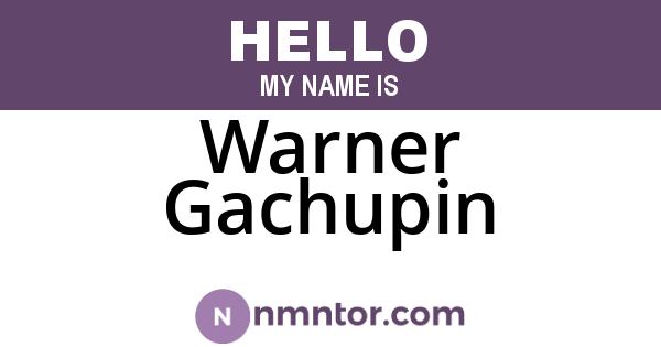 Warner Gachupin