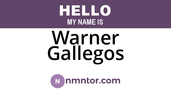 Warner Gallegos