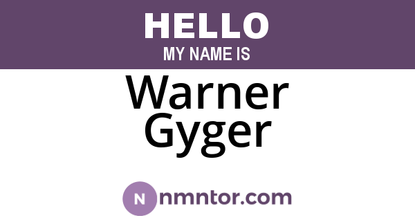 Warner Gyger