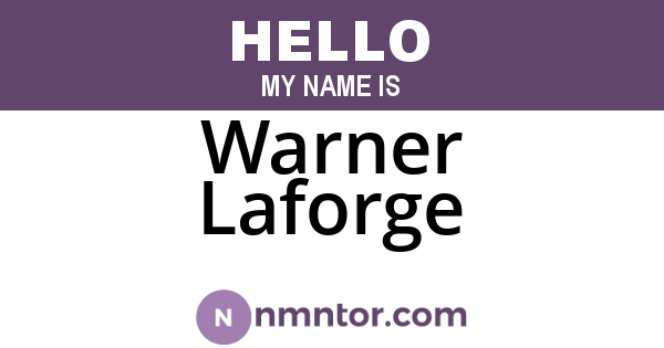 Warner Laforge
