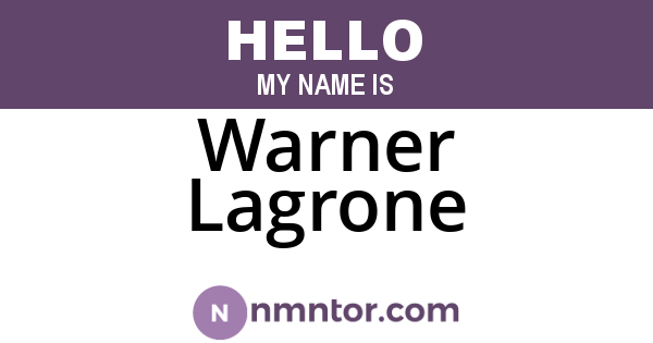Warner Lagrone