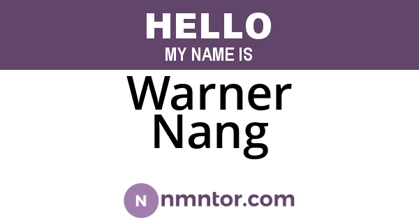 Warner Nang
