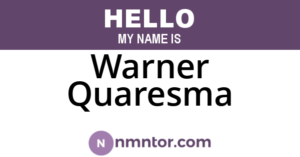 Warner Quaresma