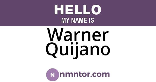 Warner Quijano
