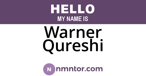 Warner Qureshi