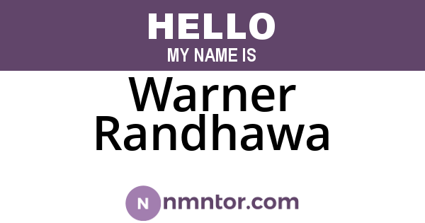 Warner Randhawa