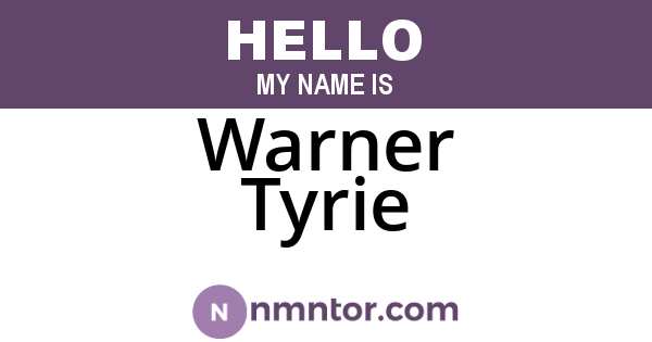 Warner Tyrie