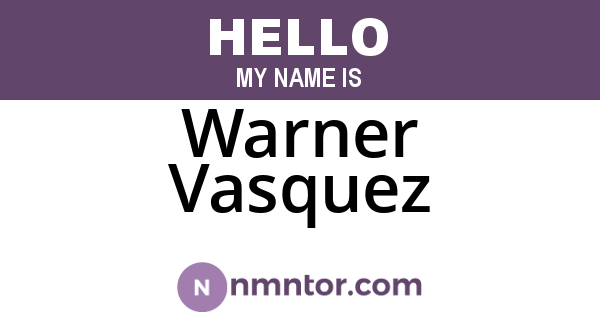 Warner Vasquez