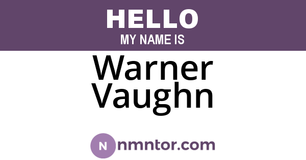 Warner Vaughn