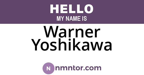 Warner Yoshikawa
