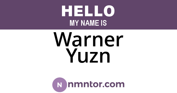 Warner Yuzn