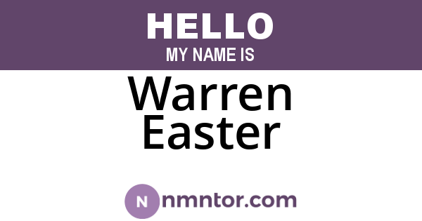 Warren Easter