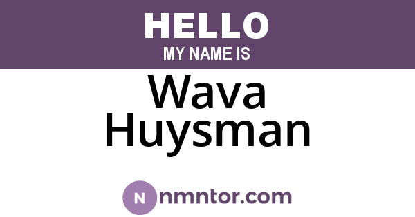 Wava Huysman