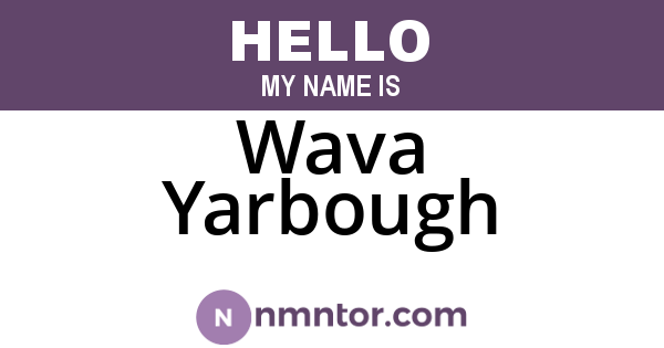 Wava Yarbough
