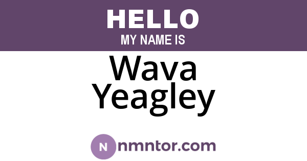Wava Yeagley