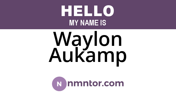 Waylon Aukamp