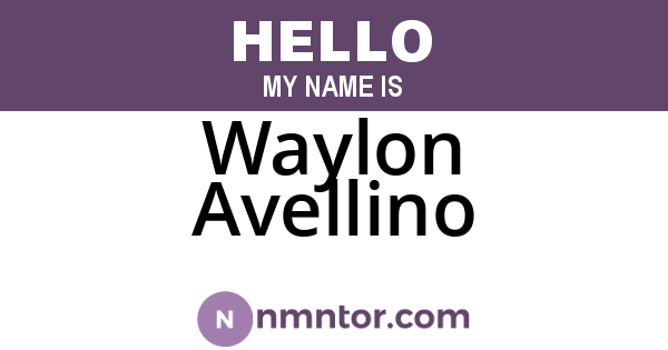 Waylon Avellino