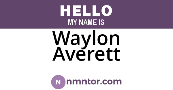 Waylon Averett