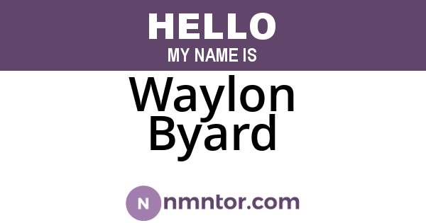 Waylon Byard