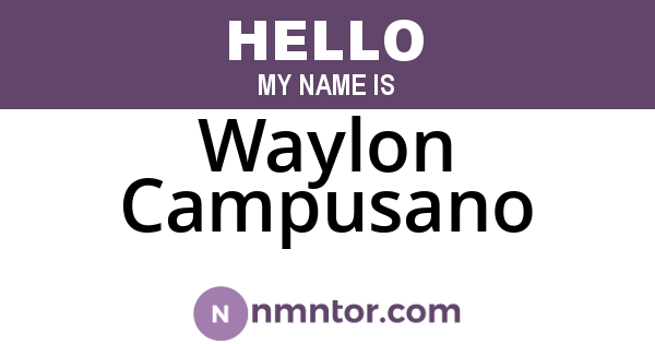 Waylon Campusano