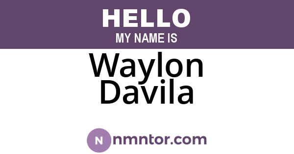 Waylon Davila